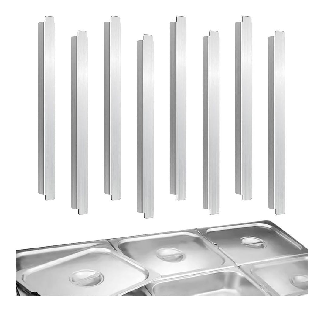 Plate Barre dans Acier Inoxydable Lot du 8 Separateurs Alimentaires Metalliques destine a TableAccessoires De Service Alimentaire Pour Buffet Restauration Cuisine Restaurant Evenements Professionnels