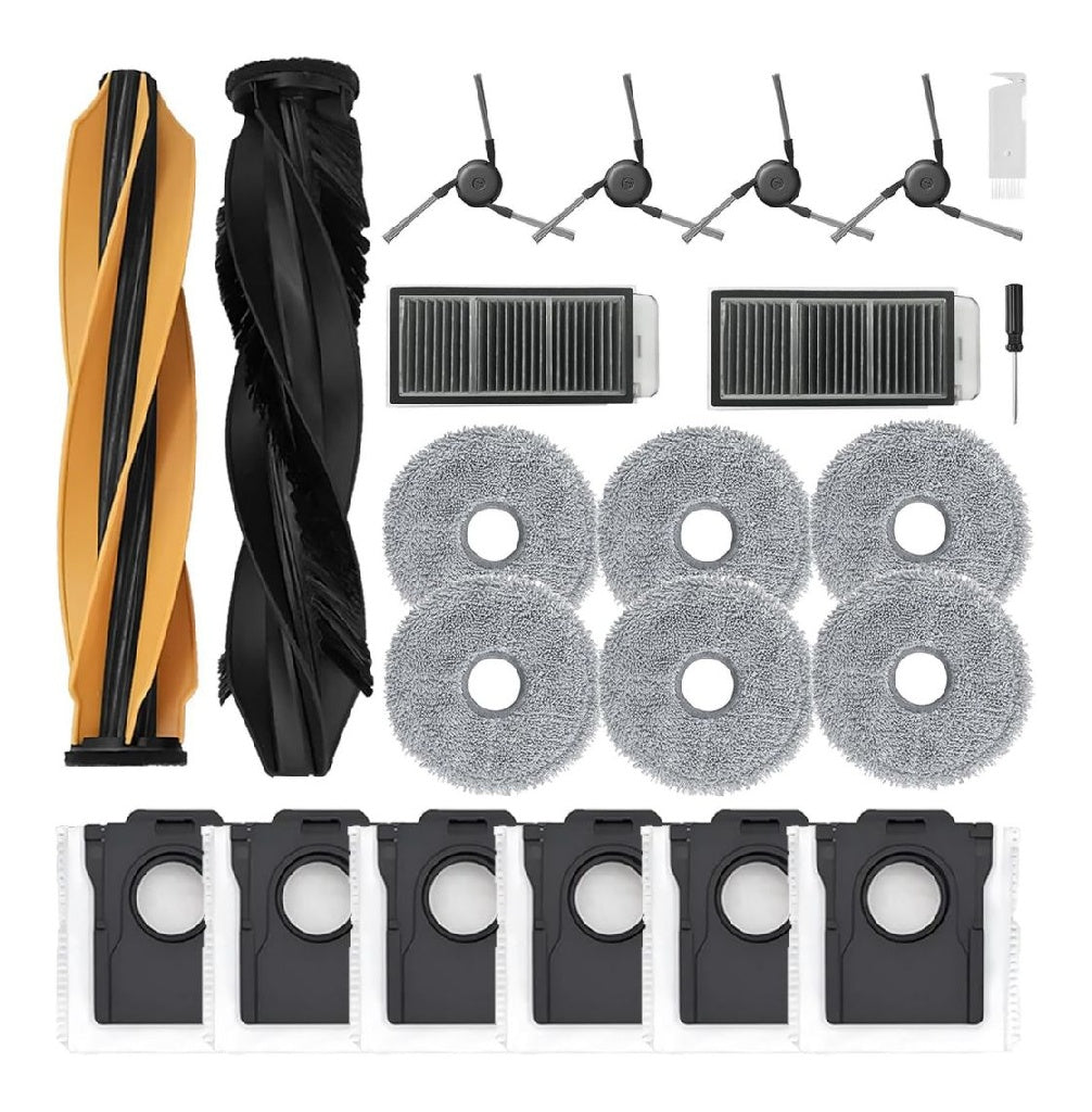 d'accessoires destine a Kit X50 Ultra Complete/L50 Pro Ultra/X50 Master/L40s Pro Ultra/Mova V50 Ultra Complete 1 Brosse Principale 6 Sacs a Poussiere 6 Serpillere 2 Filtres 4 Brosse Laterale