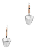passoire Pieces 2 Louche a pates Panier a pates preparation culinaire cuillere a filtre de cuisinette ecumoire a nouilles paniers chaudrons reutilisables panier filtre du cuisinette Acier inoxydable